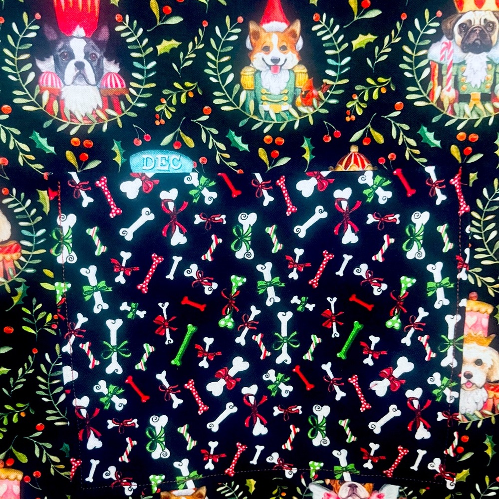 NUTCRACKER DOGS XMAS ADILT APRON